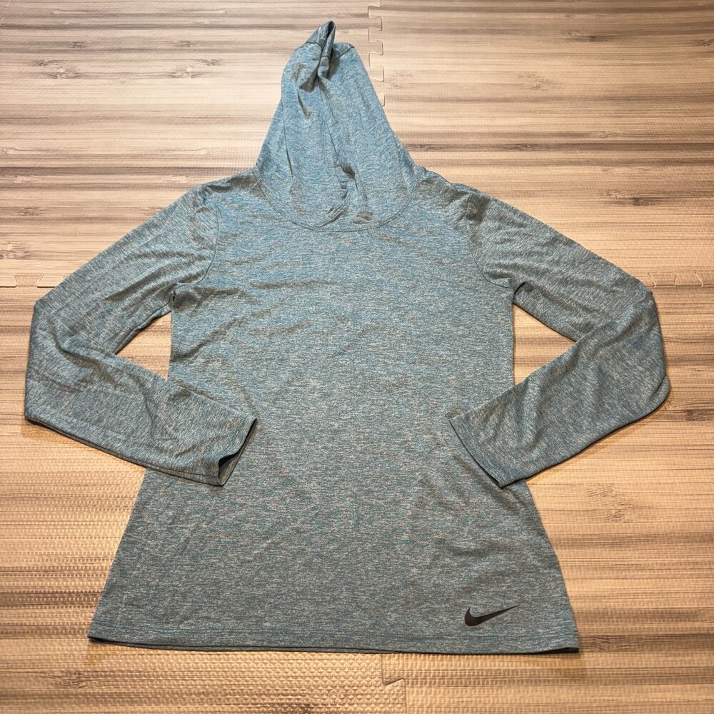 Nike Women's Blue Dri-Fit Lightweight Hoodie - Picture 1 of 3